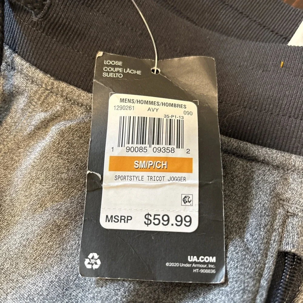 UNDER ARMOUR Men's Small Sportstyle Tricot Jogger-NEW‎ with tags #1290261